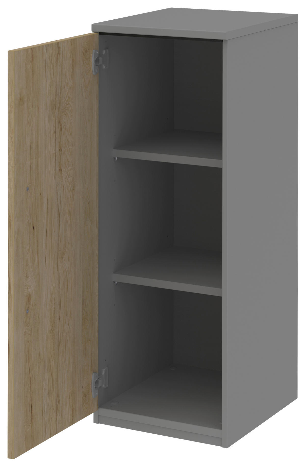 AKTENSCHRANK 40/111,7/43 cm  - Eichefarben/Grau, Konventionell, Holzwerkstoff (40/111,7/43cm) - Moderano