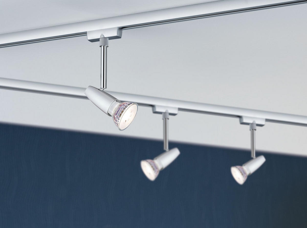 URAIL SCHIENENSYSTEM-STRAHLER - Chromfarben, Design, Metall (6,8/13,8/3,5cm) - Paulmann