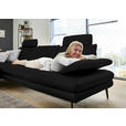 ECKSOFA in Echtleder Schwarz  180/310 cm  - Schwarz, Design, Leder/Metall (180/310cm) - Dieter Knoll