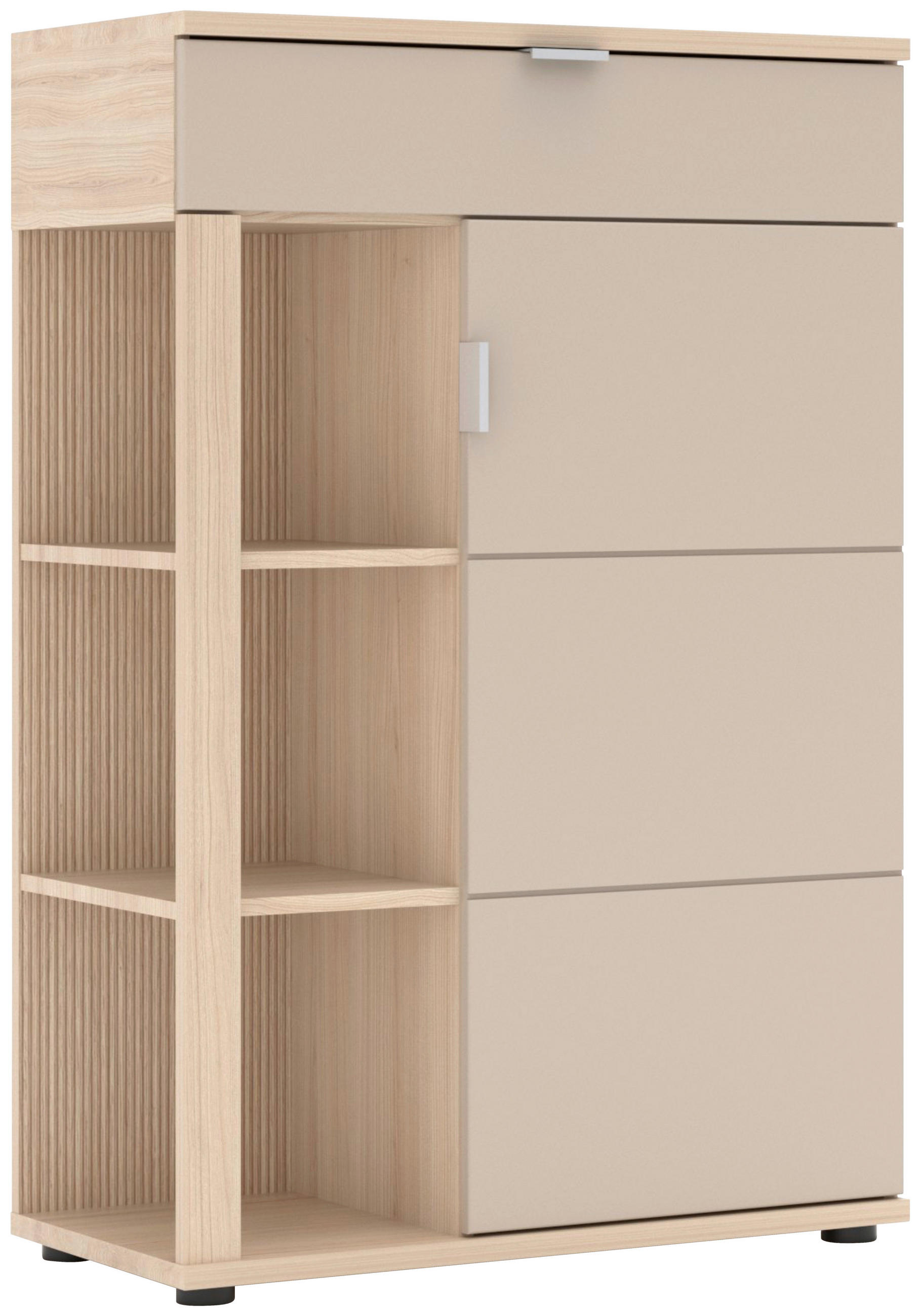 SCHUHSCHRANK  in 80/119/38 cm  - Chromfarben/Kaschmir, Design, Holzwerkstoff/Metall (80/119/38cm) - Stylife