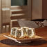 TEELICHTHALTER-SET 5-teilig - Silberfarben/Braun, Glas/Holz (25/12,5/25cm) TEELICHTHALTER-SET 5-teilig - Silberfarben/Braun, Glas/Holz (25/12,5/25cm)