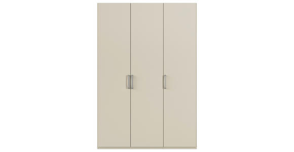 DREHTÜRENSCHRANK 151/235/61 cm,  in Champagner, 3-türig  - Edelstahlfarben/Champagner, Basics, Holzwerkstoff/Metall (151/235/61cm) - Novel