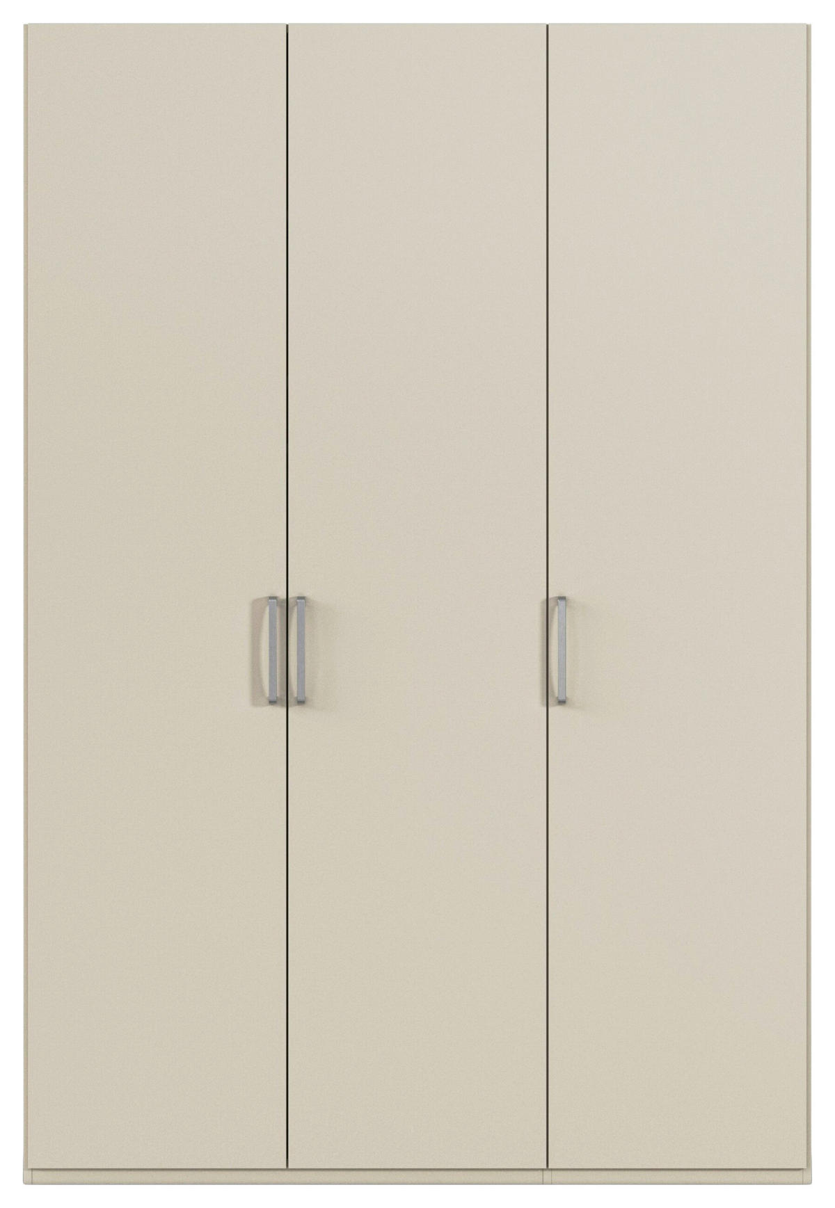 DREHTÜRENSCHRANK 151/235/61 cm,  in Champagner, 3-türig  - Edelstahlfarben/Champagner, Basics, Holzwerkstoff/Metall (151/235/61cm) - Novel