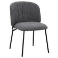STUHL   Webstoff  Schwarz, Dunkelgrau  - Dunkelgrau/Schwarz, MODERN, Textil/Metall (48/79/59cm) - Carryhome