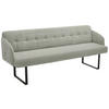 SITZBANK 217/85/69 cm Cord Greige Metall  - Greige/Schwarz, Design, Textil/Metall (217/85/69cm) - Musterring