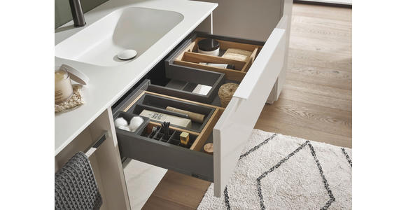 BADEZIMMER  in 150,8 cm  - Kaschmir/Alufarben, Natur, Holzwerkstoff/Stein (150,8cm) - Novel