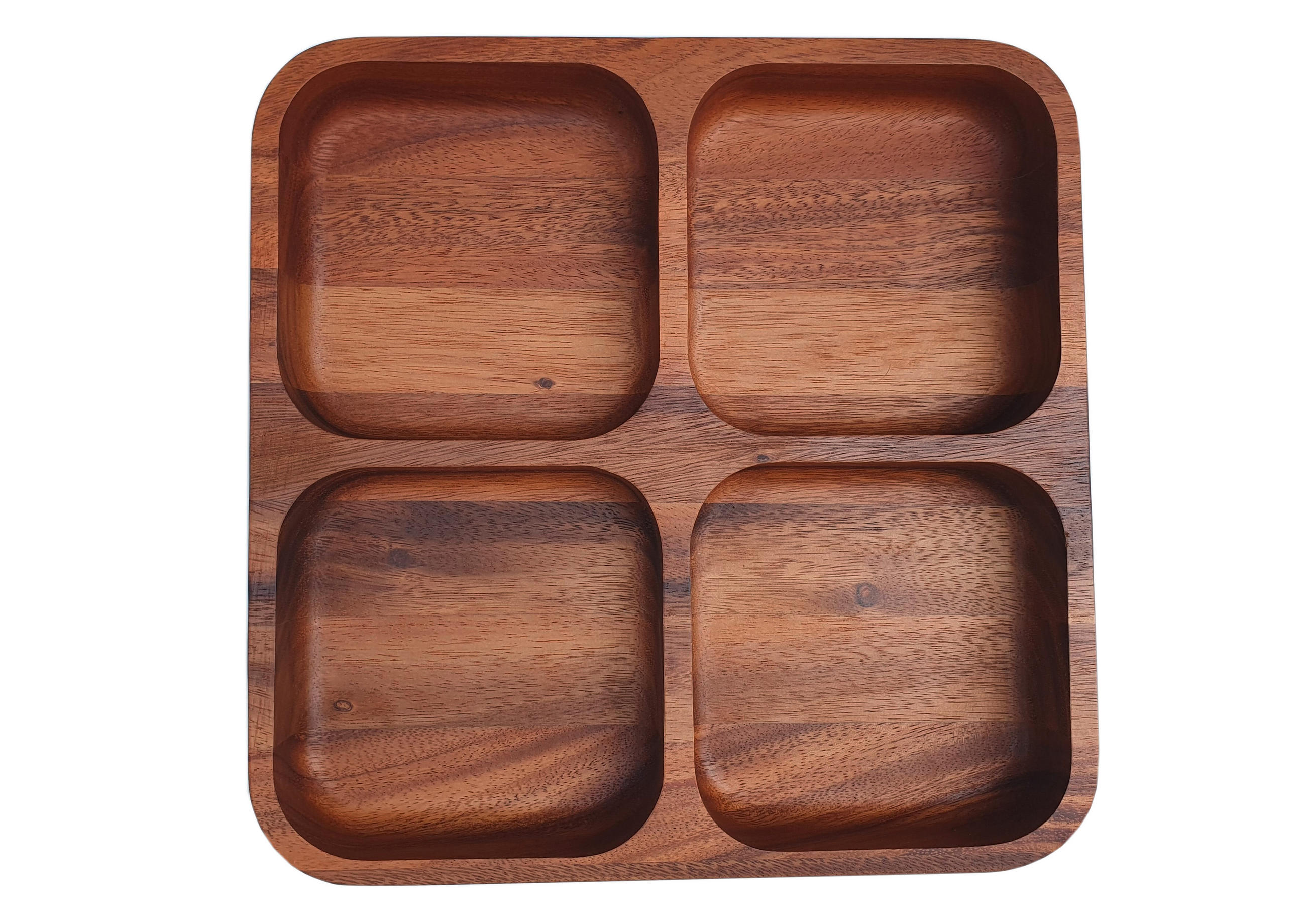 MISKA NA SNACKY dřevo  - barvy akácie, Natur, dřevo (30/30/4,5cm) - Homeware Profession.