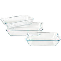 AUFLAUFFORMENSET  3-teilig  - Transparent, Basics, Glas - Homeware Profession.