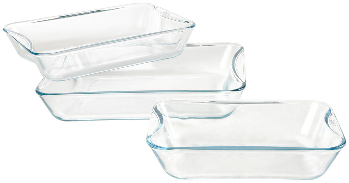 AUFLAUFFORMENSET  3-teilig  - Transparent, Basics, Glas - Homeware Profession.