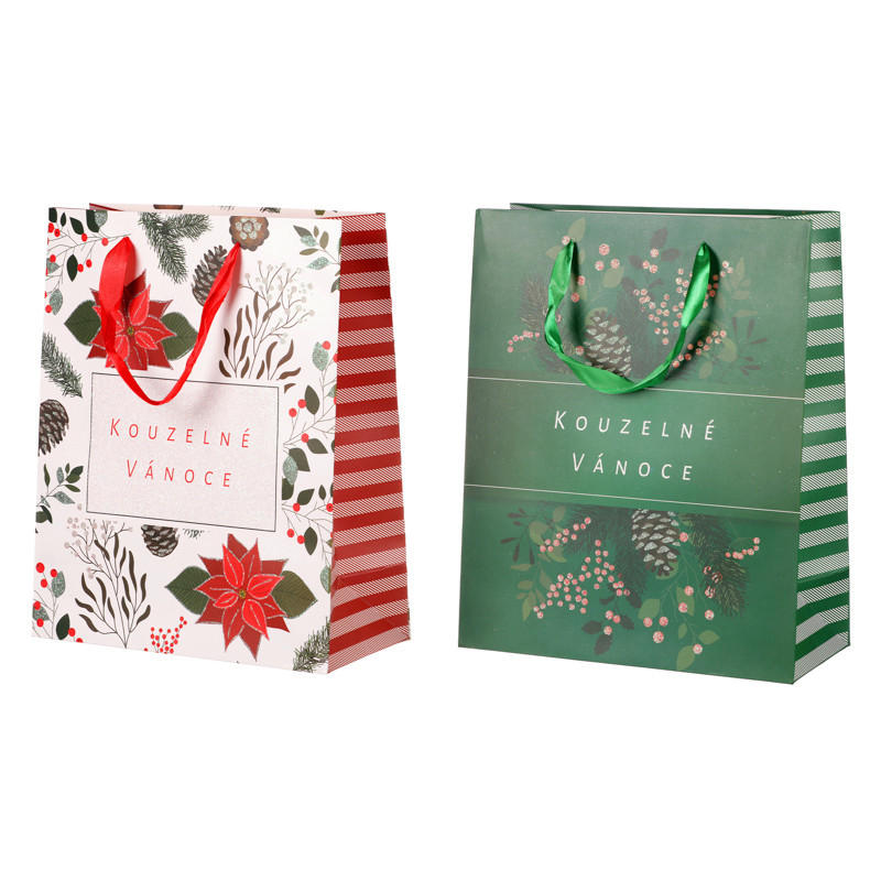 DÁRKOVÁ TAŠKA - vícebarevná, Basics, papír (26/32/12cm)