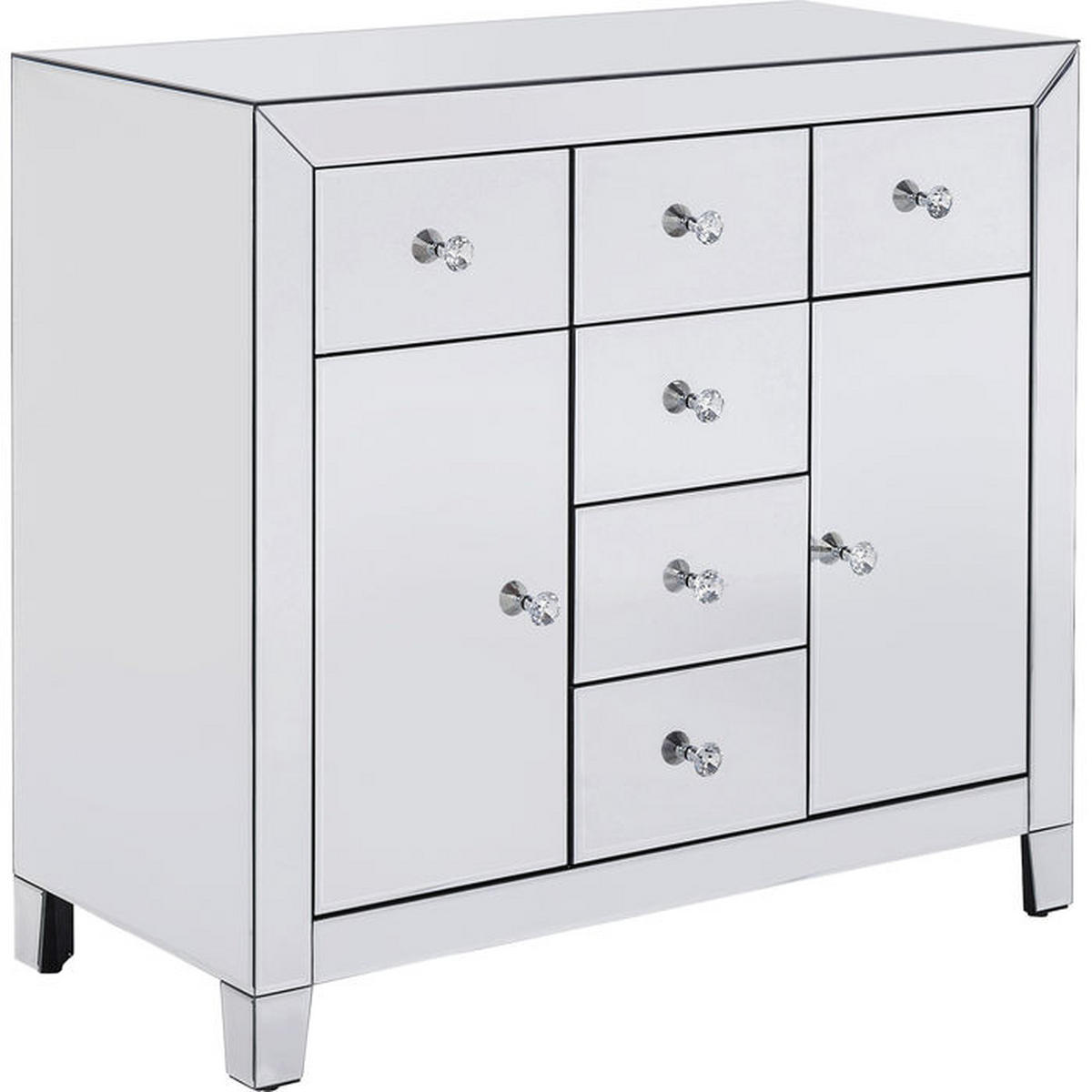 KOMMODE  in 88/84/41 cm  - Klar/Weiß, Design, Glas/Holzwerkstoff (88/84/41cm) - Kare-Design