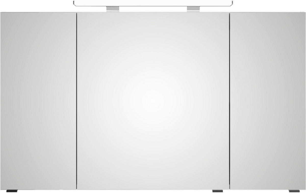 BADEZIMMER 3-teilig  in 120,5 cm  - Chromfarben/Eichefarben, MODERN, Glas/Keramik (120,5cm) - Sadena