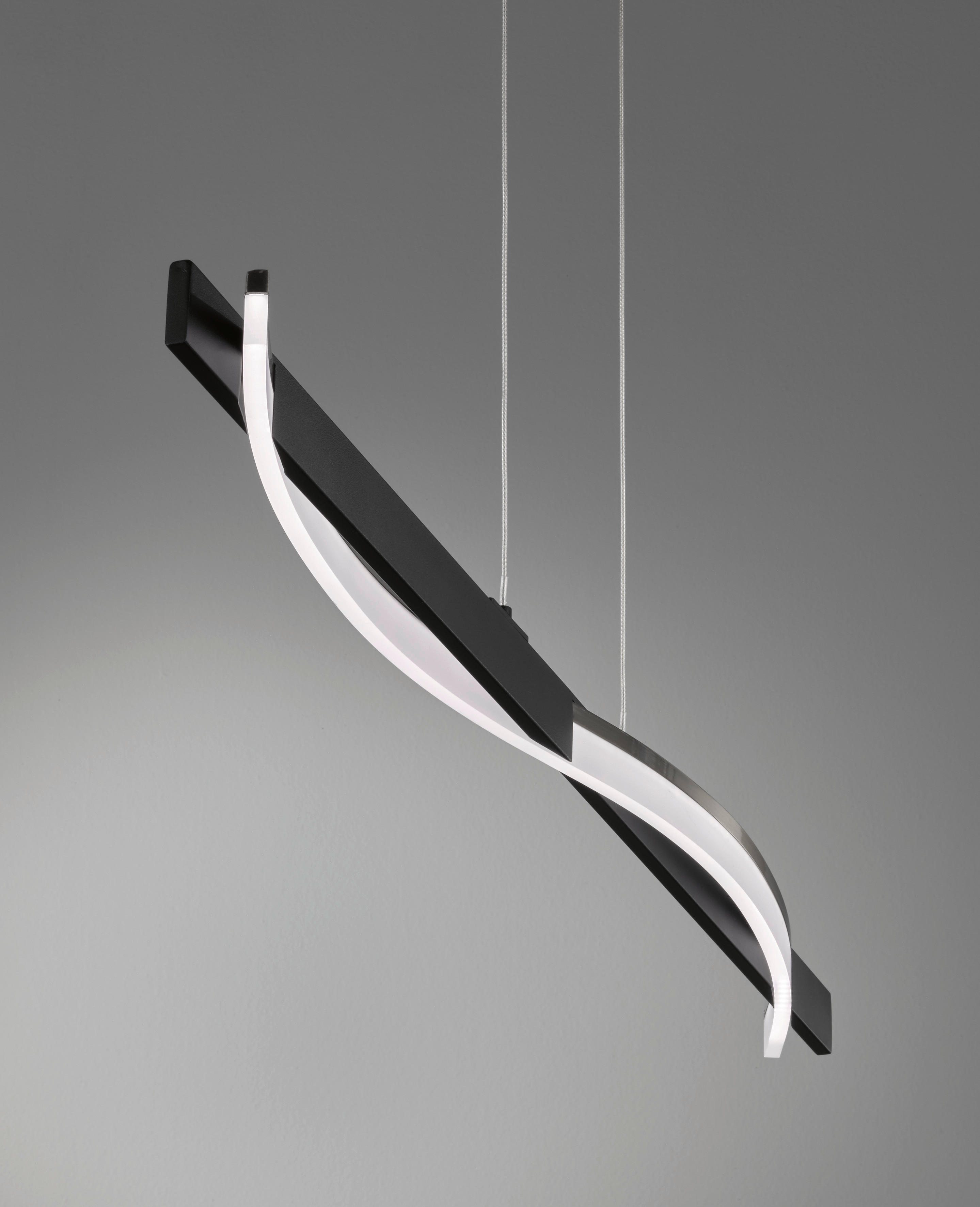 LED-HÄNGELEUCHTE  - Schwarz, Design, Metall (7,00/95,00/160cm) - Fischer & Honsel