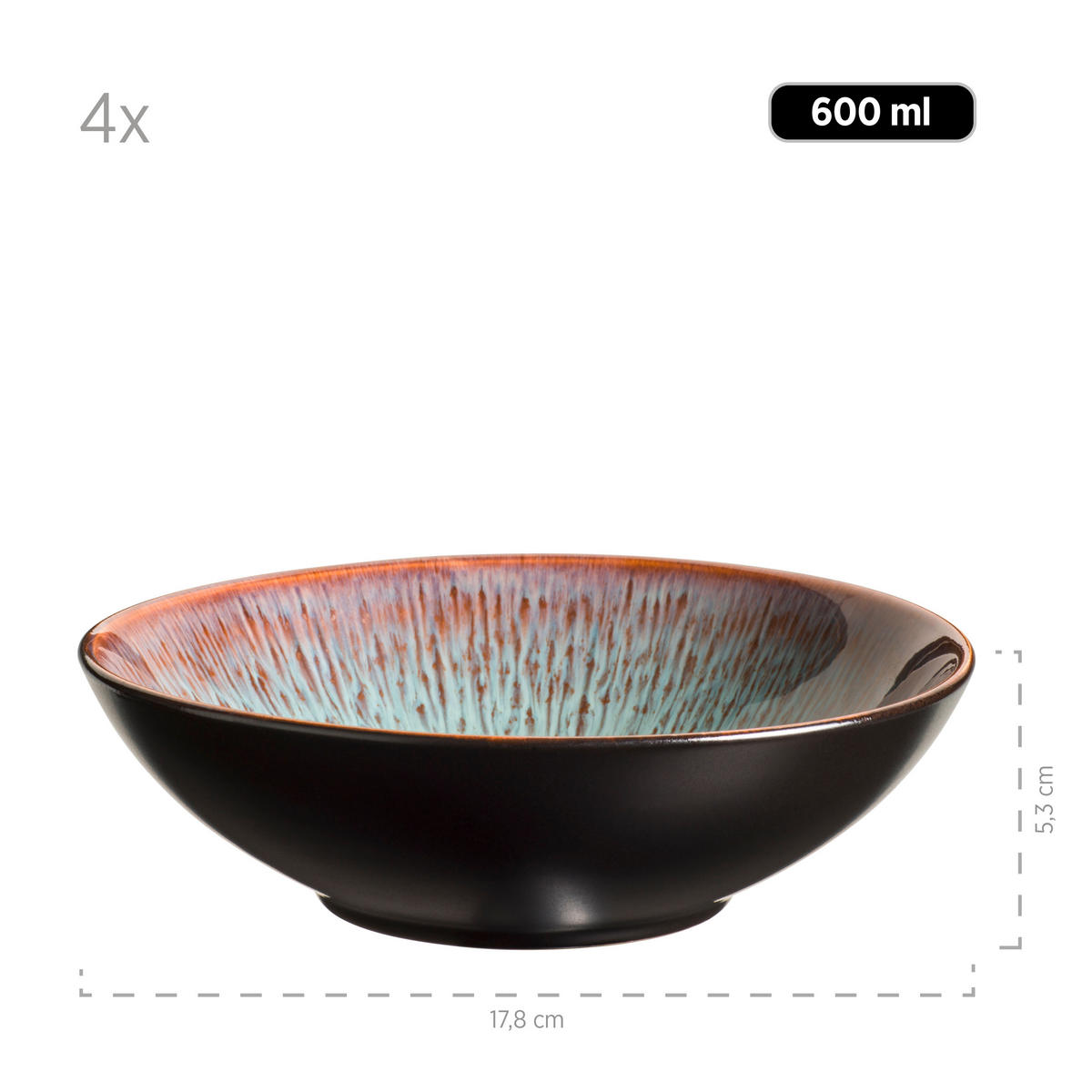 KOMBISERVICE 20-teilig 4 Personen  - Basics, Keramik - Mäser