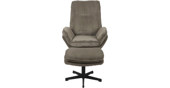 RELAXSESSELSET Cord    - Schwarz/Olivgrün, Design, Textil/Metall (75/103/85cm) - Carryhome