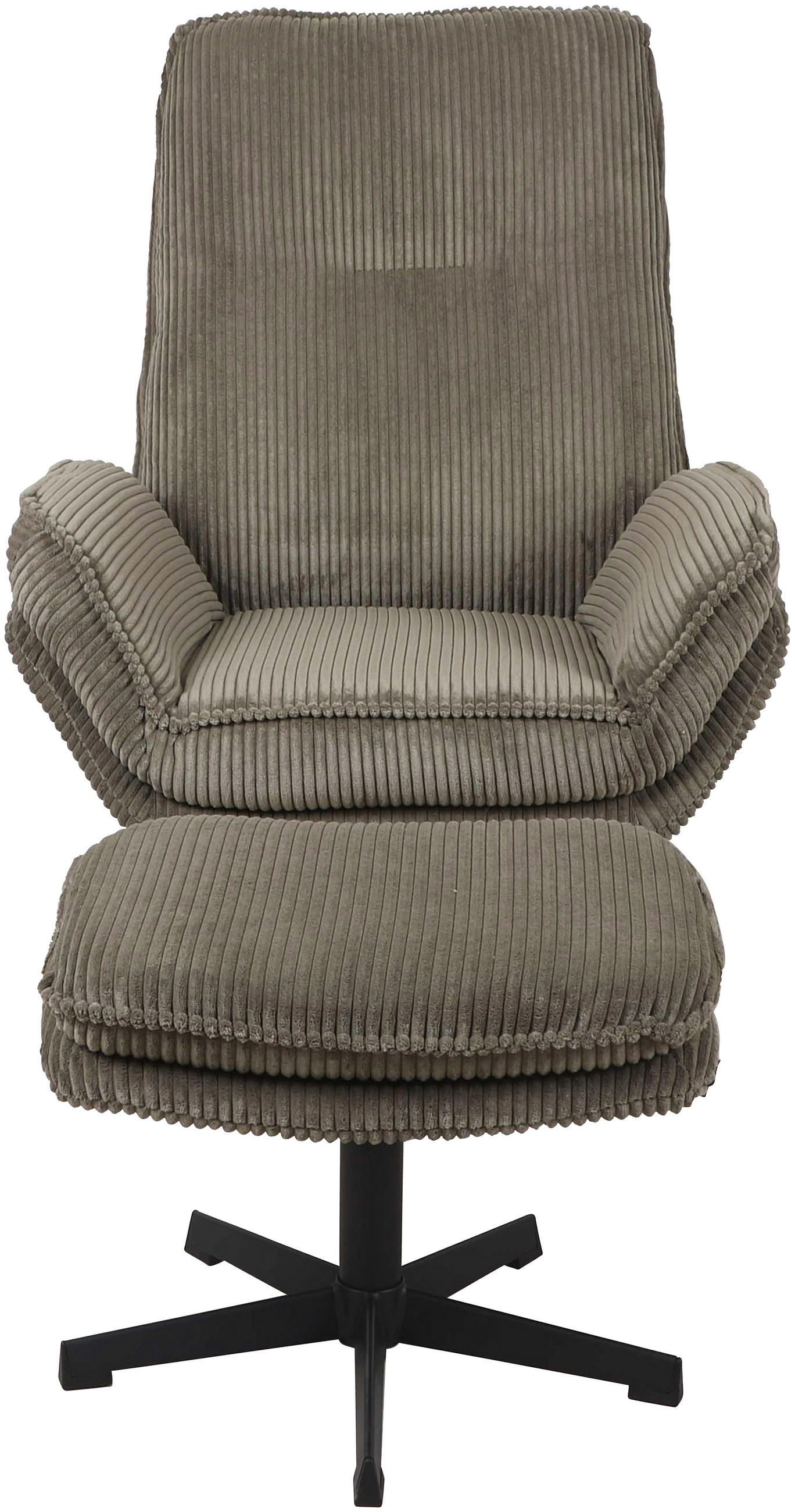 RELAXSESSELSET Cord    - Schwarz/Olivgrün, Design, Textil/Metall (75/103/85cm) - Carryhome