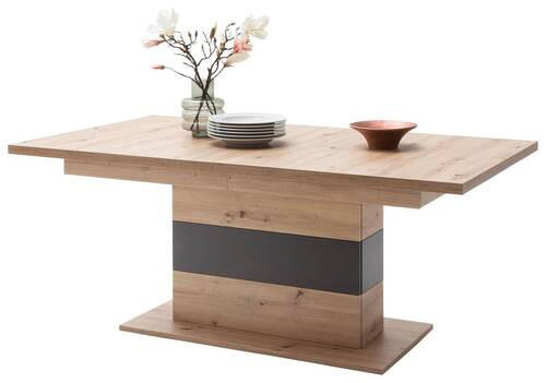 ESSTISCH in Holzwerkstoff 180-280/100/77 cm  - Eichefarben/Anthrazit, Design, Holzwerkstoff (180-280/100/77cm) - Livetastic