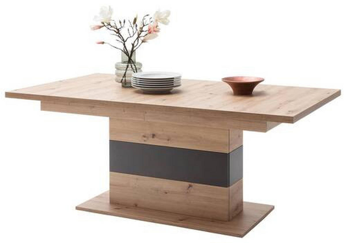 ESSTISCH in Holzwerkstoff 180-280/100/77 cm  - Eichefarben/Anthrazit, Design, Holzwerkstoff (180-280/100/77cm) - Livetastic