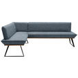 ECKBANK 163/223 cm  in Anthrazit, Schwarz, Eichefarben  - Eichefarben/Anthrazit, Design, Holz/Textil (163/223cm) - Voleo