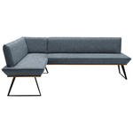 ECKBANK 163/243 cm  in Anthrazit, Schwarz, Eichefarben  - Eichefarben/Anthrazit, Design, Holz/Textil (163/243cm) - Voleo