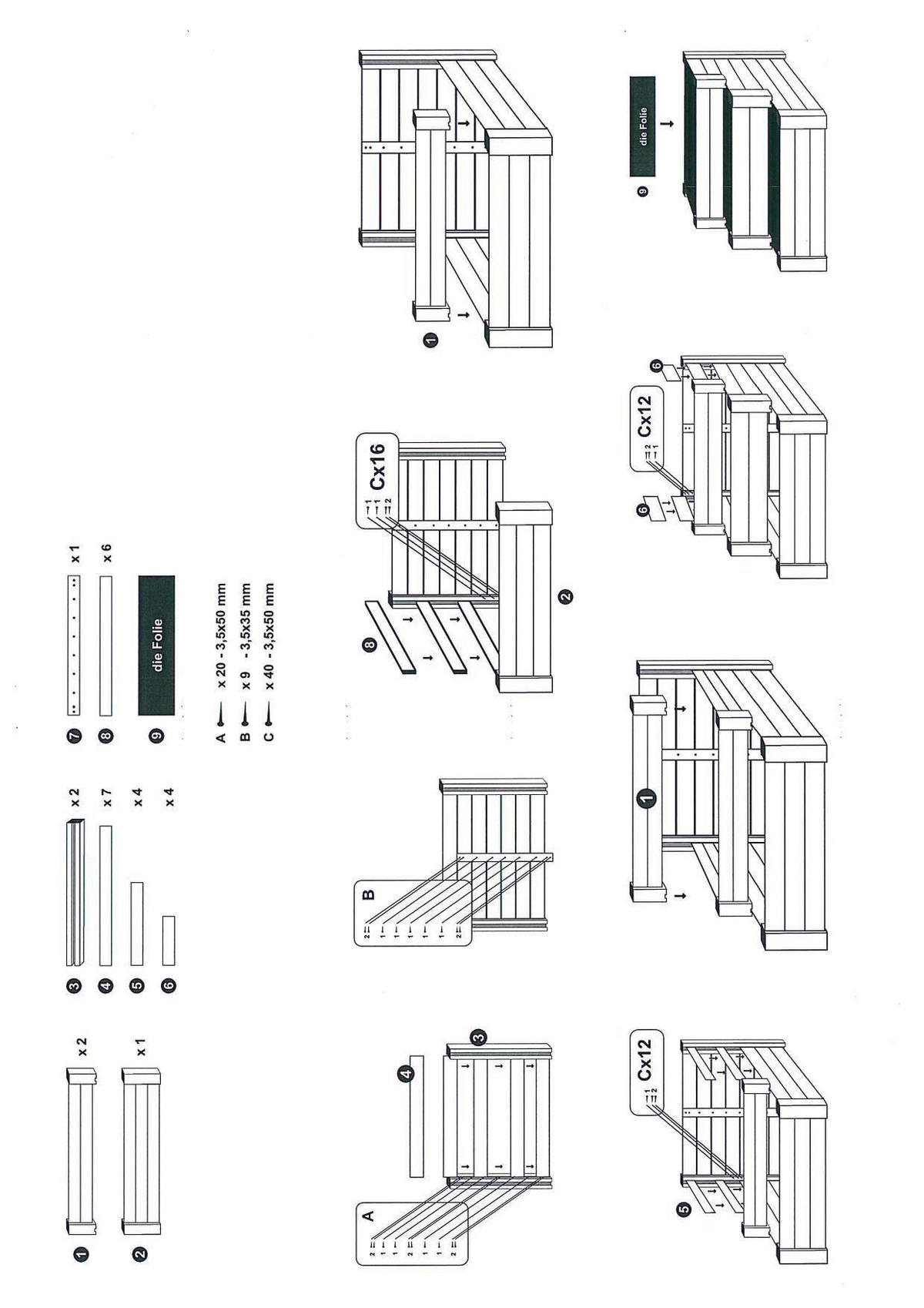HOCHBEET  - Lärchefarben, Basics, Holz (76/64/120cm) - Ambia Garden