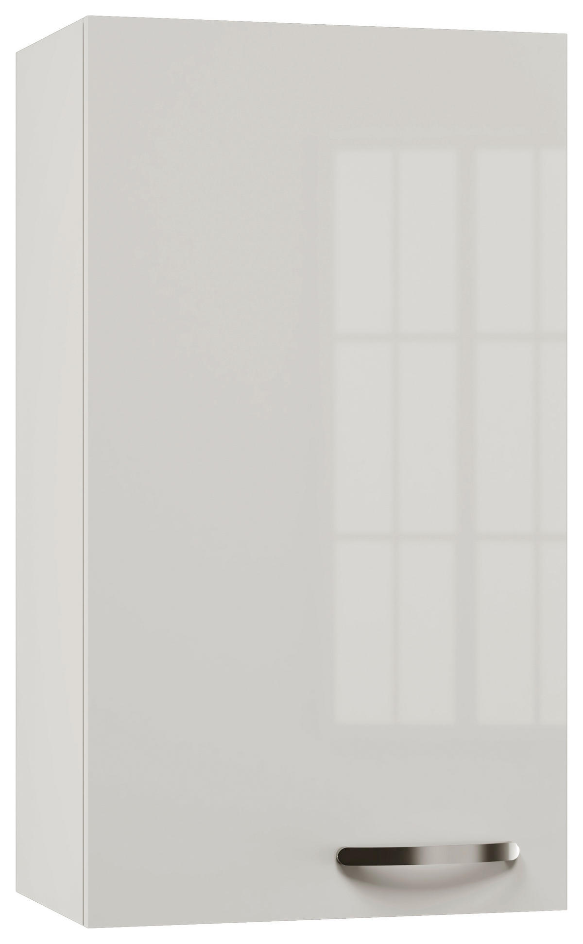 KÜCHENOBERSCHRANK 50/89/32 cm  in Weiß, Weiß Hochglanz  - Edelstahlfarben/Weiß Hochglanz, MODERN, Holzwerkstoff/Metall (50/89/32cm) - FlexWell