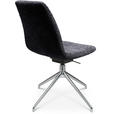 STUHL  in Aluminium Bouclé Metall, Textil  - Lavagrau/Alufarben, Design, Textil/Metall (46/81,5-84,5/55cm) - Johann Jakob