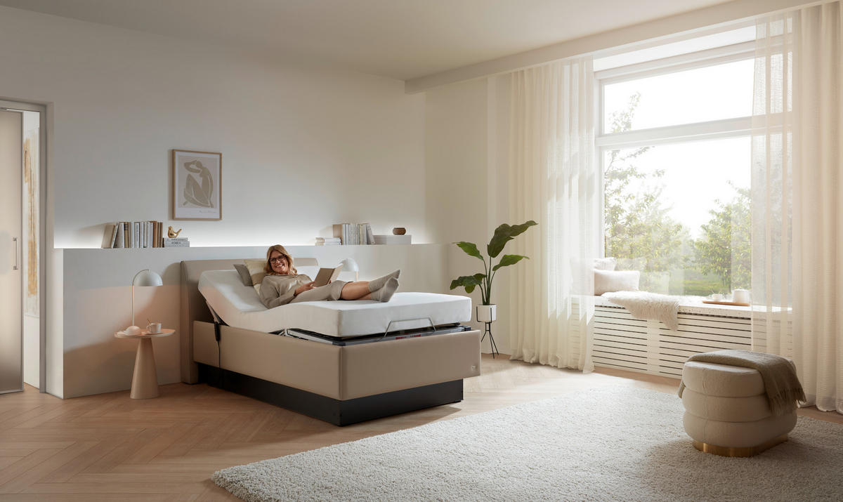 POLSTERBETT 120/200 cm  in Greige  - Greige, Konventionell, Holz/Textil (120/200cm) - RUF Betten