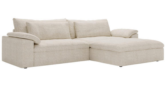 ECKSOFA  in Webstoff Beige  306/198 cm  - Beige/Schwarz, MODERN, Kunststoff/Textil (306/198cm) - Carryhome
