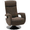 RELAXSESSEL Chenille, Mikrofaser Relaxfunktion, Kopfteilverstellung    - Chromfarben/Dunkelbraun, Design, Textil/Metall (71/110/83cm) - Dieter Knoll