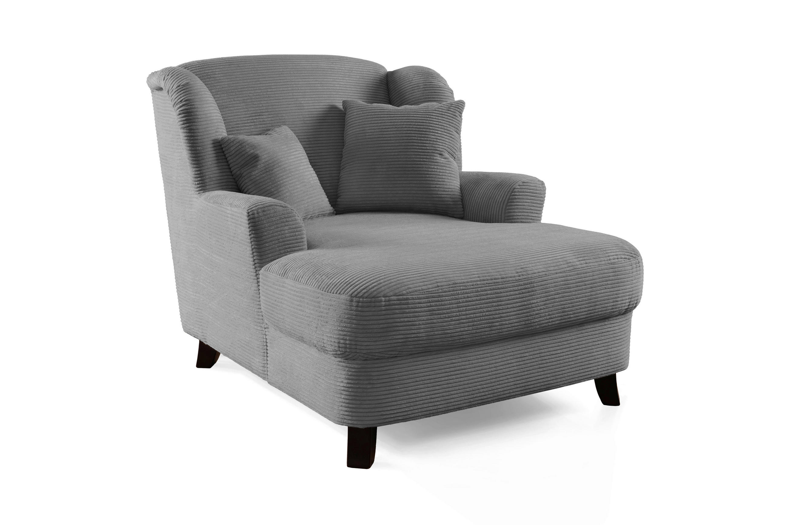 XXL-SESSEL - Dunkelbraun/Grau, KONVENTIONELL, Holz/Textil (109/104/145cm) - Sit & More