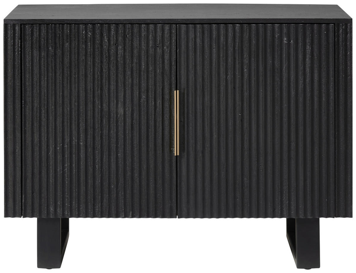 KOMMODE  in 110/80/40 cm  - Goldfarben/Schwarz, Design, Holz/Metall (110/80/40cm) - Livetastic
