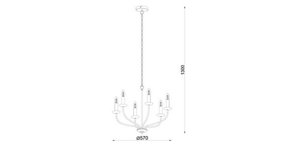 HÄNGELEUCHTE 45/130 cm  - Schwarz, Trend, Metall (45/130cm) - Novel