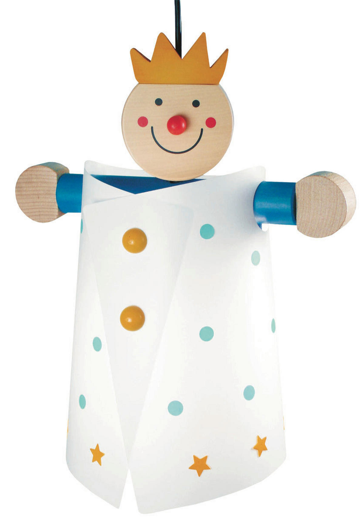 KINDERHÄNGELEUCHTE Prinz 30/20/40 cm   - Multicolor, Basics, Holz/Kunststoff (30/20/40cm)