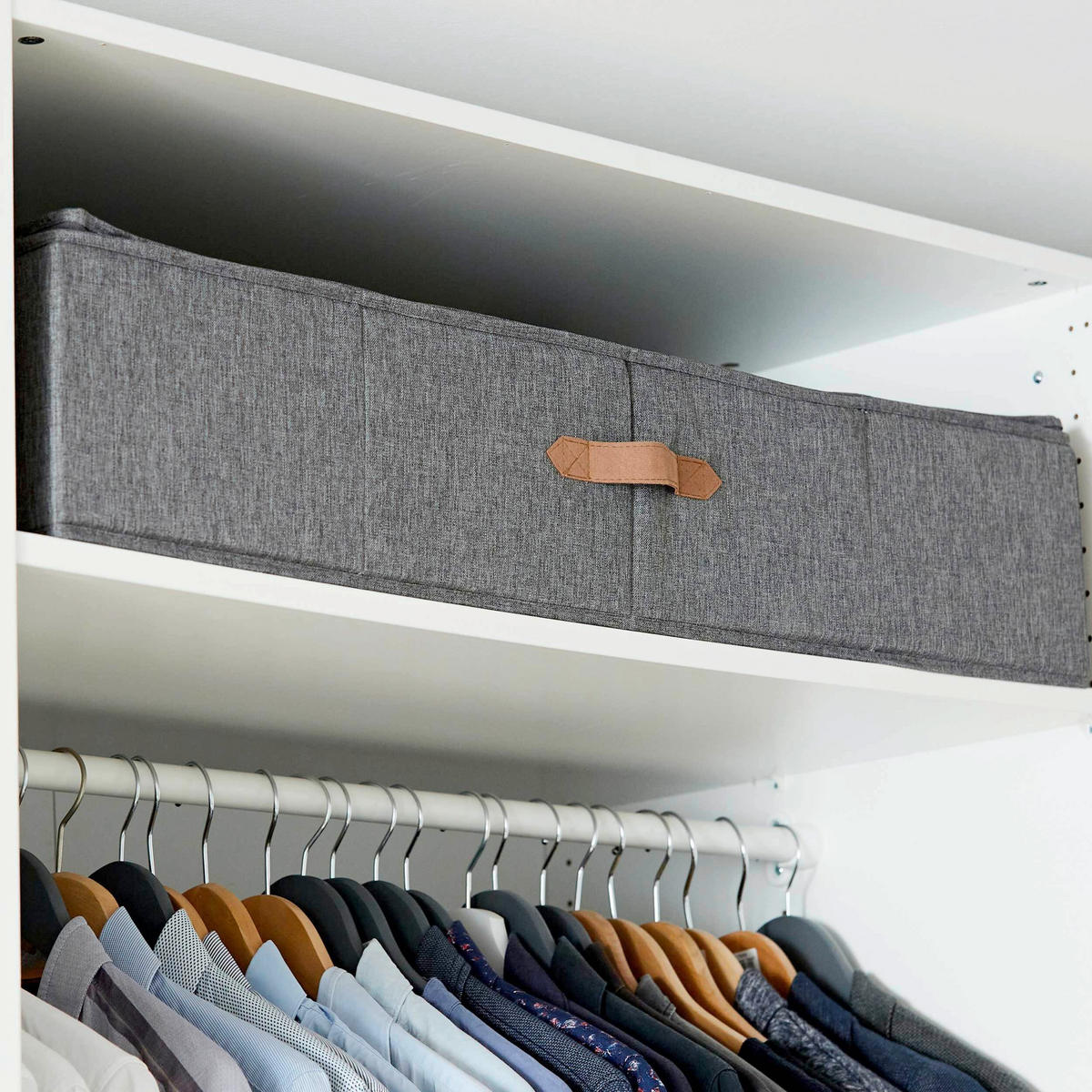 AUFBEWAHRUNGSBOX Premium  - Grau, Basics, Textil (90/45/18cm) - Store It