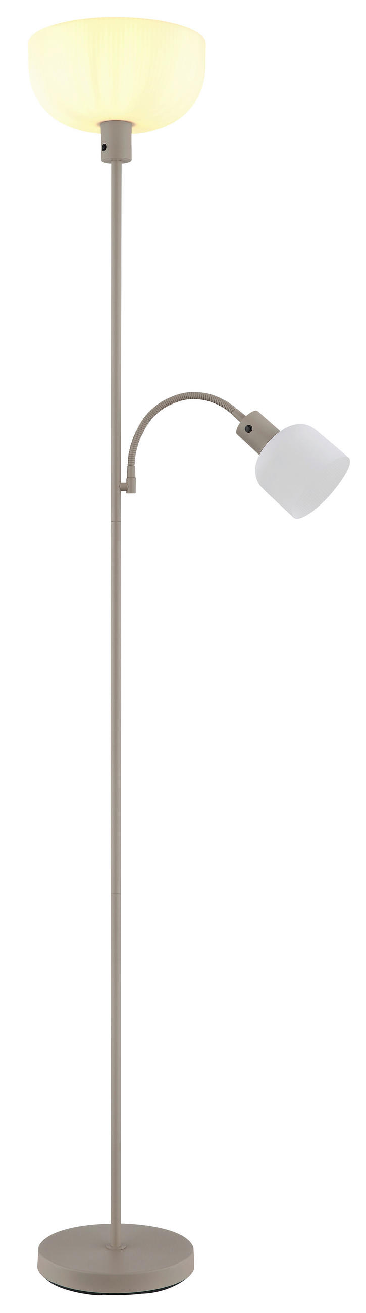 STEHLEUCHTE 26/178,7 cm    - Sandfarben/Schwarz, Design, Kunststoff/Metall (26/178,7cm) - Globo