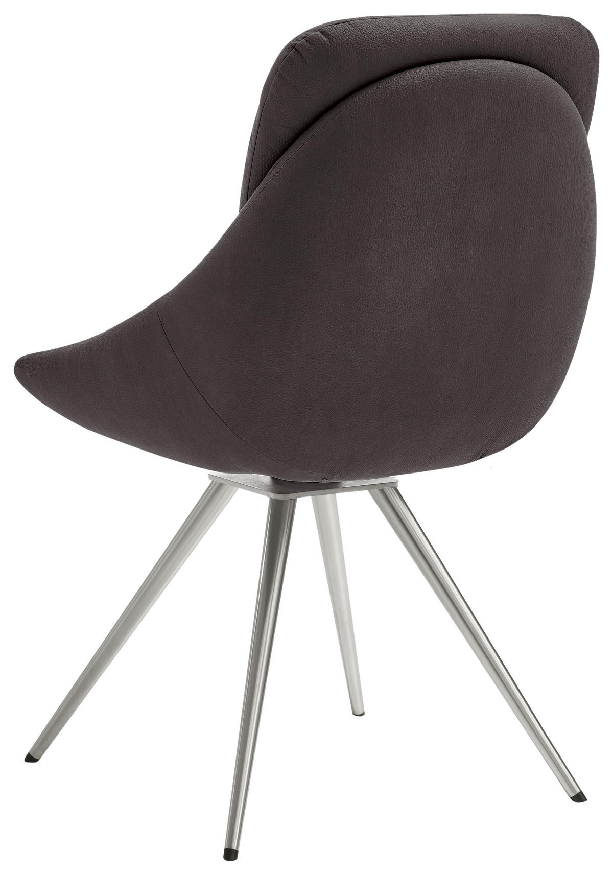 STUHL  in Stahl  - Edelstahlfarben/Mokka, Design, Textil/Metall (55/91/64cm) - Venjakob
