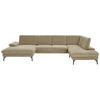 WOHNLANDSCHAFT in Webstoff Beige  - Beige/Schwarz, Design, Textil/Metall (157/354/208cm) - Dieter Knoll