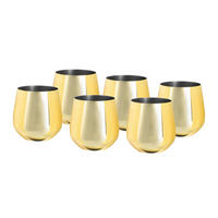 GLÄSERSET 6-teilig  - Goldfarben, Trend, Metall (9,9cm) - Echtwerk