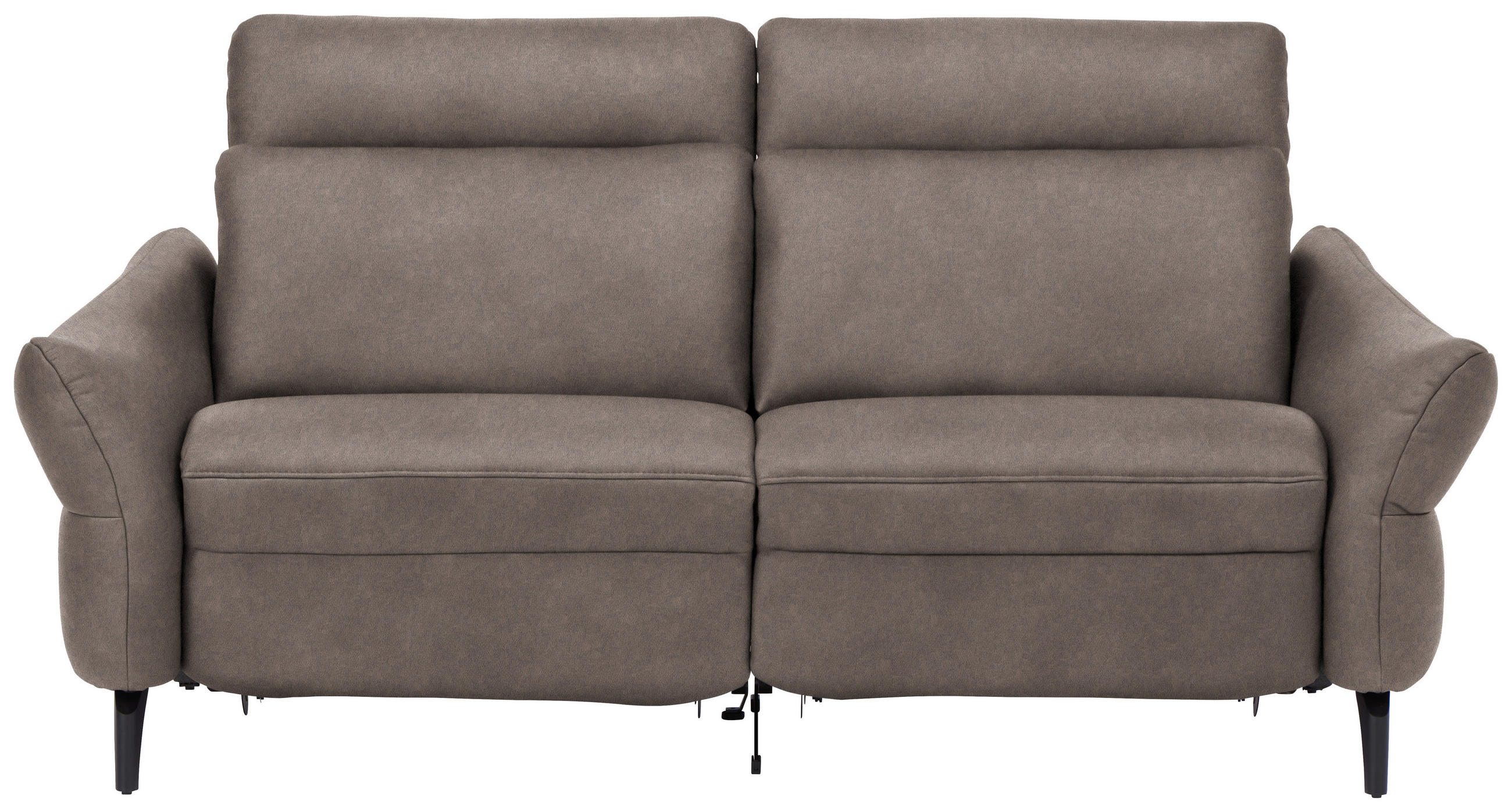 2-SITZER-SOFA in Leder Graubraun  - Anthrazit/Graubraun, Design, Leder/Metall (187/92/97cm) - Himolla Komfortklass