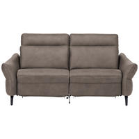 2-SITZER-SOFA in Leder Graubraun  - Anthrazit/Graubraun, Design, Leder/Metall (187/92/97cm) - Himolla Komfortklass
