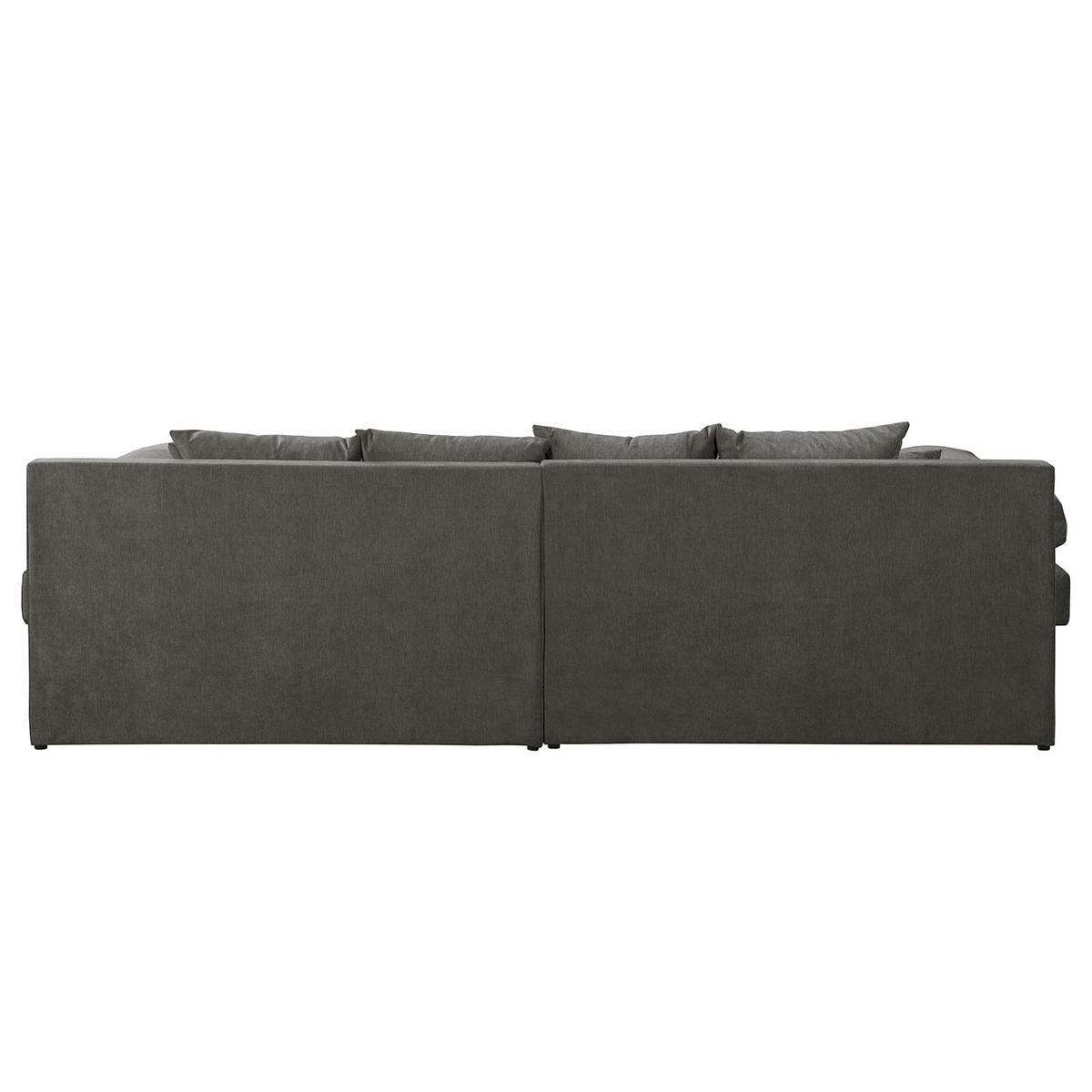 ECKSOFA Naomi Anthrazit Mikrofaser Rückenkissen  - Anthrazit/Schwarz, Design, Kunststoff/Textil (284/243cm) - P & B