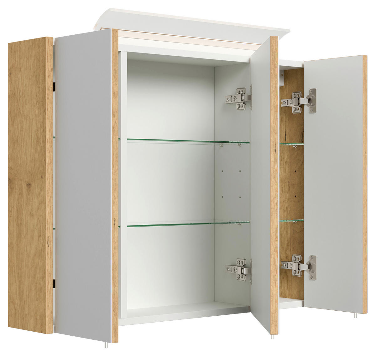 SPIEGELSCHRANK 80/62/17 cm  - Eichefarben, MODERN, Glas/Holzwerkstoff (80/62/17cm) - MID.YOU