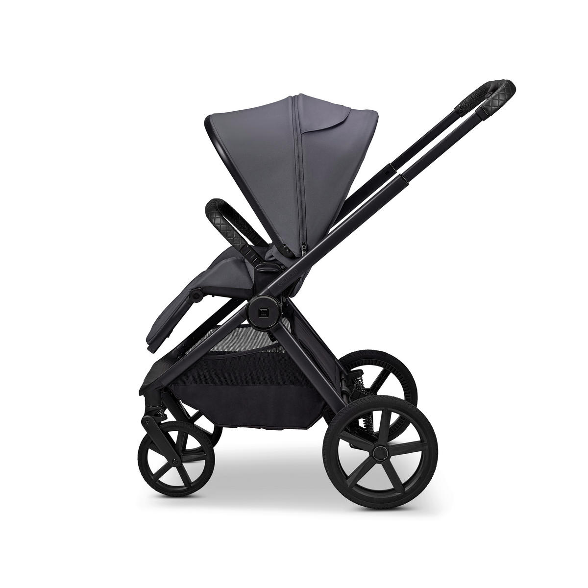 KINDERWAGENSET  GIO FOLD ETPU SET  graphite  - Hellgrau/Grau, Basics, Textil/Metall (120/58/92cm) - Moon Edition