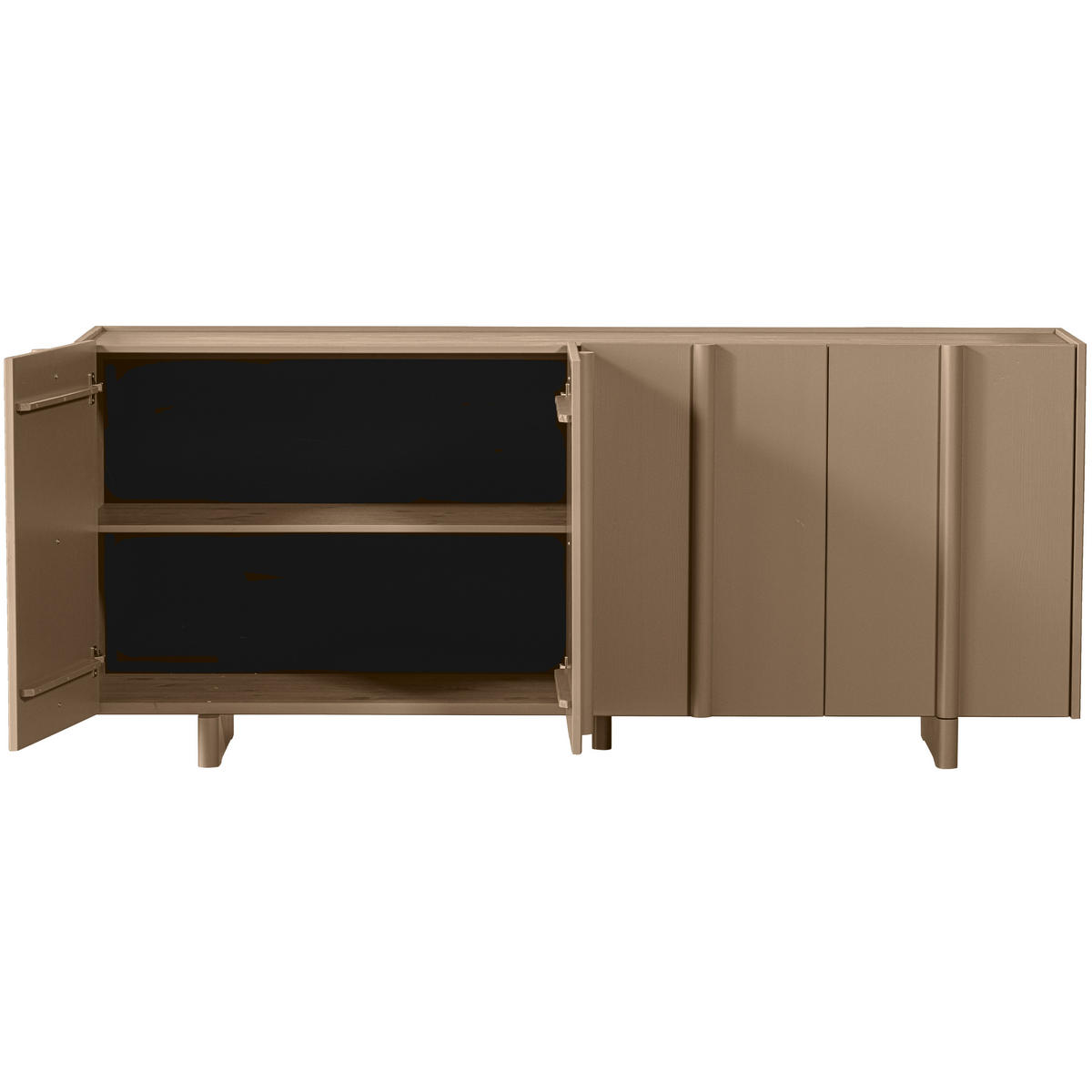 SIDEBOARD Basu  in 200/85/46 cm  - Schlammfarben, Design, Holz (200/85/46cm) - Livetastic