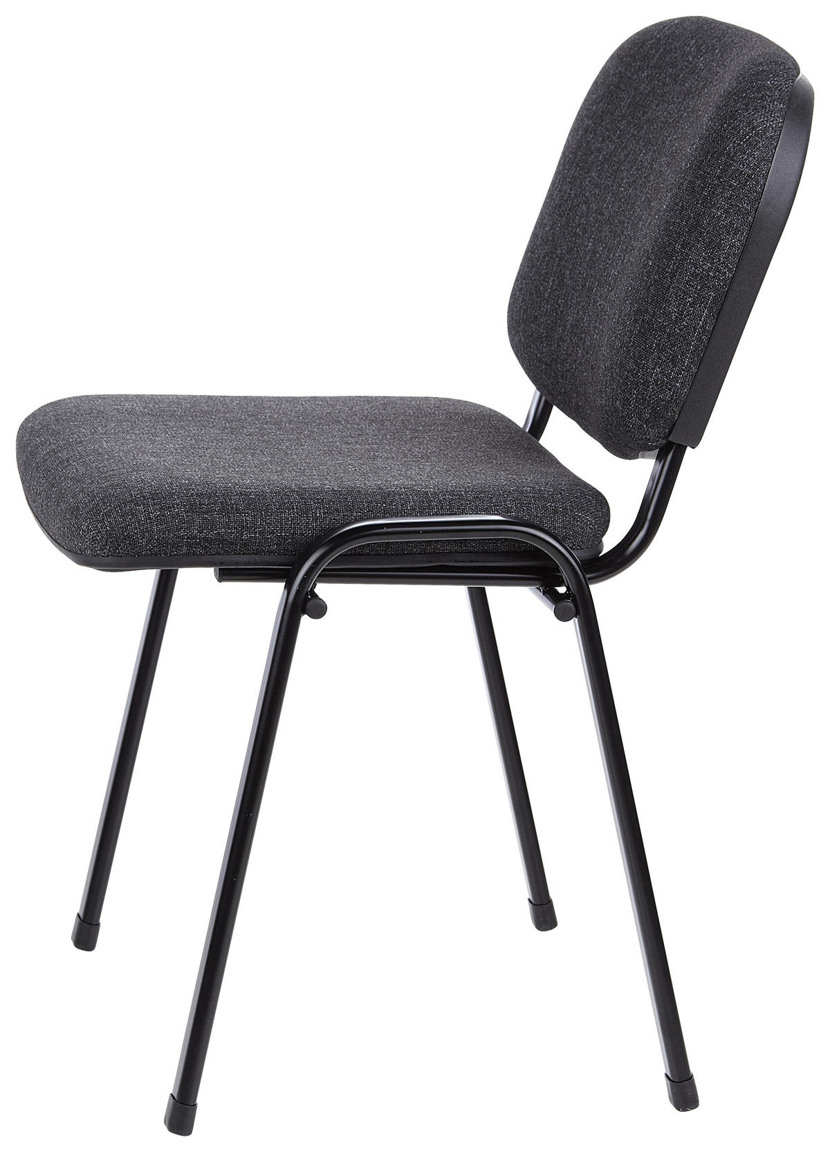 BESUCHERSTUHL Anthrazit, Schwarz  - Anthrazit/Schwarz, Basics, Textil/Metall (58/84/41cm) - MID.YOU