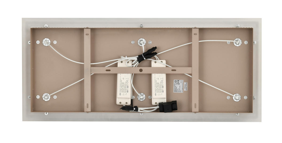 LED-DECKENLEUCHTE Biarritz 74/32/12,5 cm  - Sandfarben, Design, Kunststoff/Metall (74/32/12,5cm)