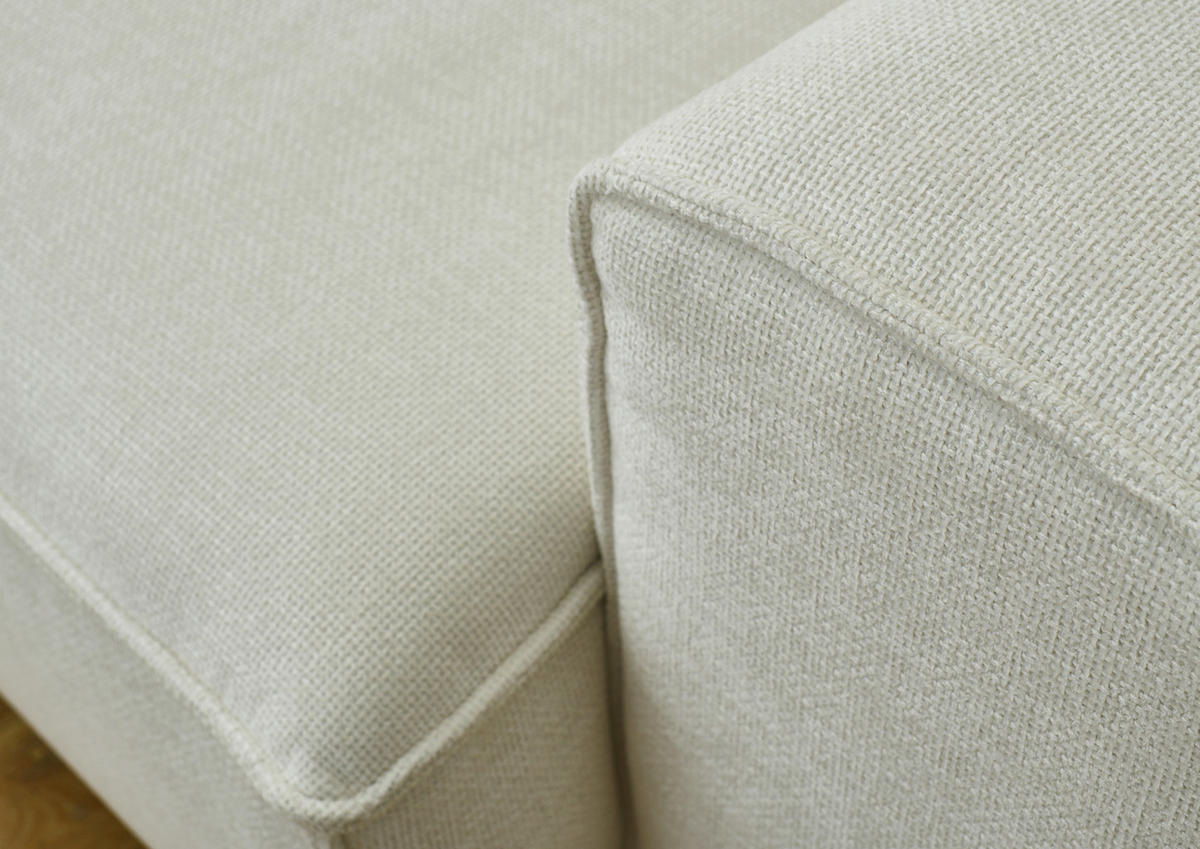 ECKSOFA in Flachgewebe Weiß  227/254 cm  - Schwarz/Weiß, KONVENTIONELL, Kunststoff/Textil (227/254cm) - Carryhome