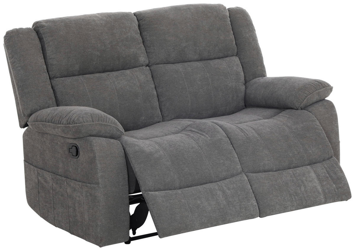 2-SITS SOFFA i textil grå  - svart/grå, Basics, textil/plast (153/101/90cm) - P & B