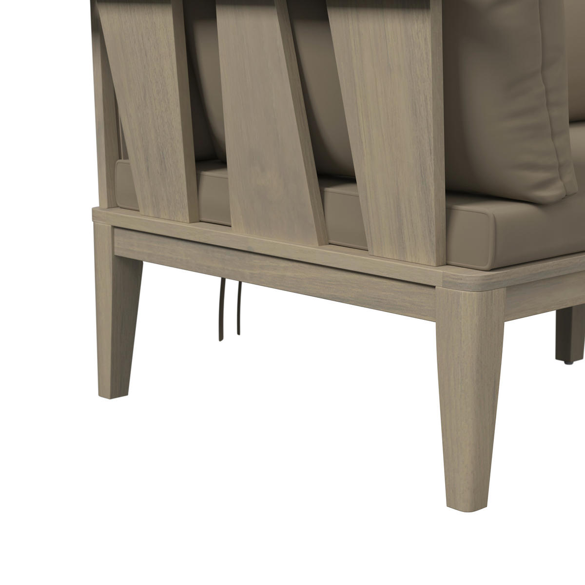 LOUNGEGARNITUR Akazie massiv  - Akaziefarben, Natur, Holz/Kunststoff (80/40/80cm) - Ambia Garden